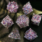 HAOMEJA Metal DND Flash Magic Vine Leaf Dice Set 7 PCS Polyhedral D&D Dice Set Apply to DunFgeons and Dragons Gift Role Playing
