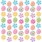 Capoda 8 Pieces Candy Party Decorations Candyland Paper Garlands Candy Paper Cutouts Lollipop Garland Banner Sweet Candy Hanging