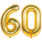 40 Inch Gold Number Balloons Helium Foil Mylar Balloon Birthday Party Banquet Decoration 60