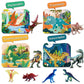 Zippytots Wooden Dinosaur Puzzles for Kids Ages 4-6, 4 in 1 Gift Box 4-Pack 20-Piece Jigsaw Puzzles Come with 4 Small Dino Figur