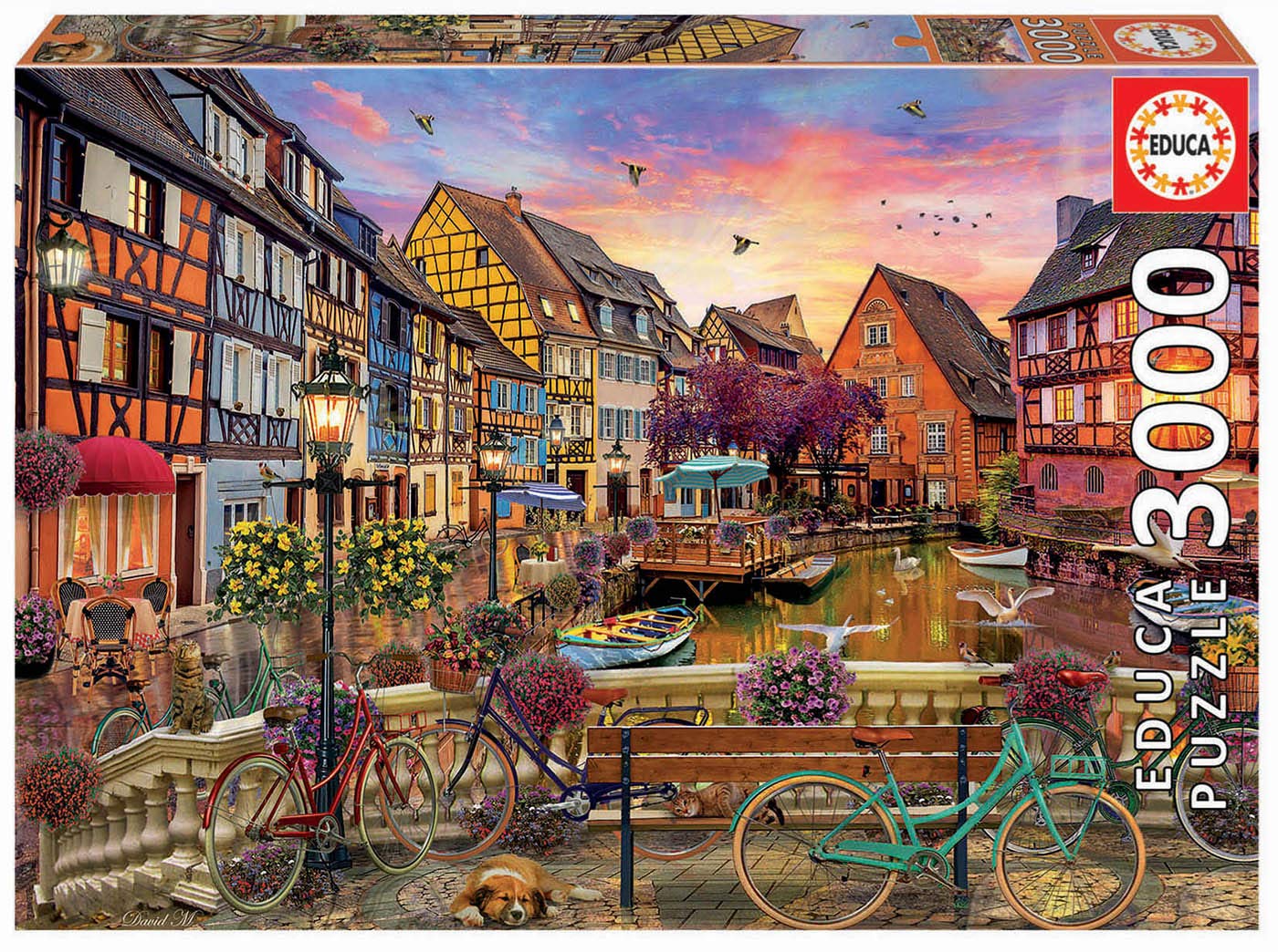 Educa - Colmar, France - 3000 Piece Jigsaw Puzzle - Puzzle Glue Included - Completed Image Measures 47.25' X 33.5' - Ages 14+ (19051)