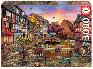 Educa - Colmar, France - 3000 Piece Jigsaw Puzzle - Puzzle Glue Included - Completed Image Measures 47.25' X 33.5' - Ages 14+ (19051)