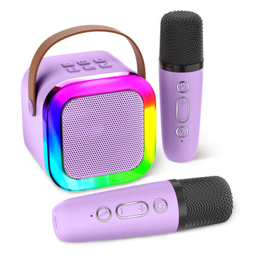 Aplsinvivi Karaoke Machine For Kids Adults, Portable Kid Karaoke Speaker With Wireless Microphone, Gifts For Girls Ages 4, 5, 6,