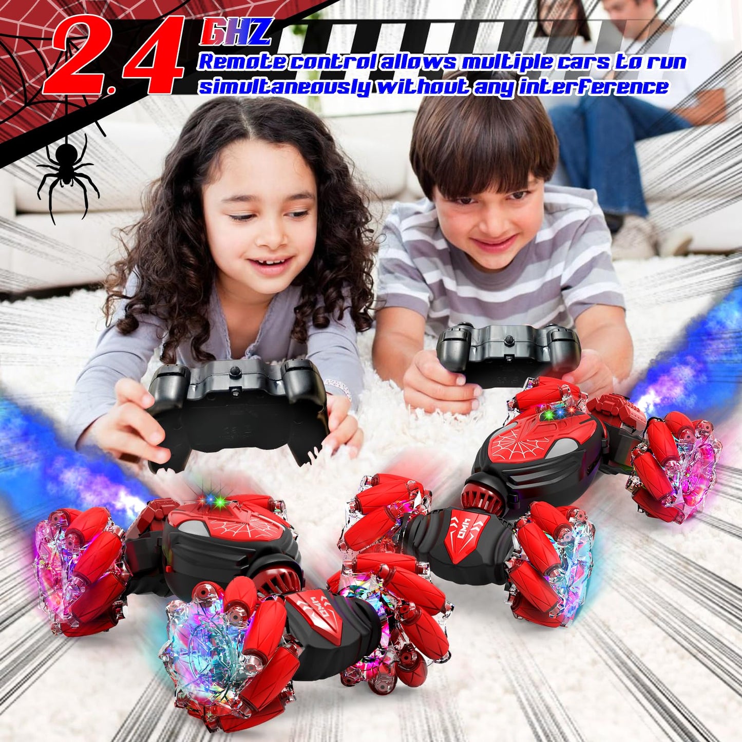 Aleath Stunt Car Remote Control Toys: Christmas Birthday Gifts 2.4Ghz Car - 4WD RC Gesture Sensing Toys for 360 Rotate - RC Cars