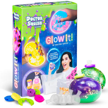 Doctor Squish Glow In The Dark Squishy Pack Refills - Diy Squishy Making Kit - Create Your Own Squishies With Neon Glow Effects