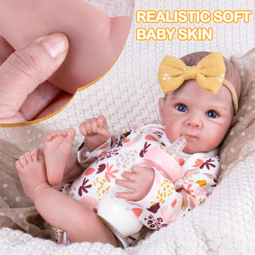 Aori Lifelike Reborn Baby Dolls - 20-inch Realistic Newborn Girls Doll That Look Real  Nice Gift Set for Kids  Parents-to-be  Grandparents