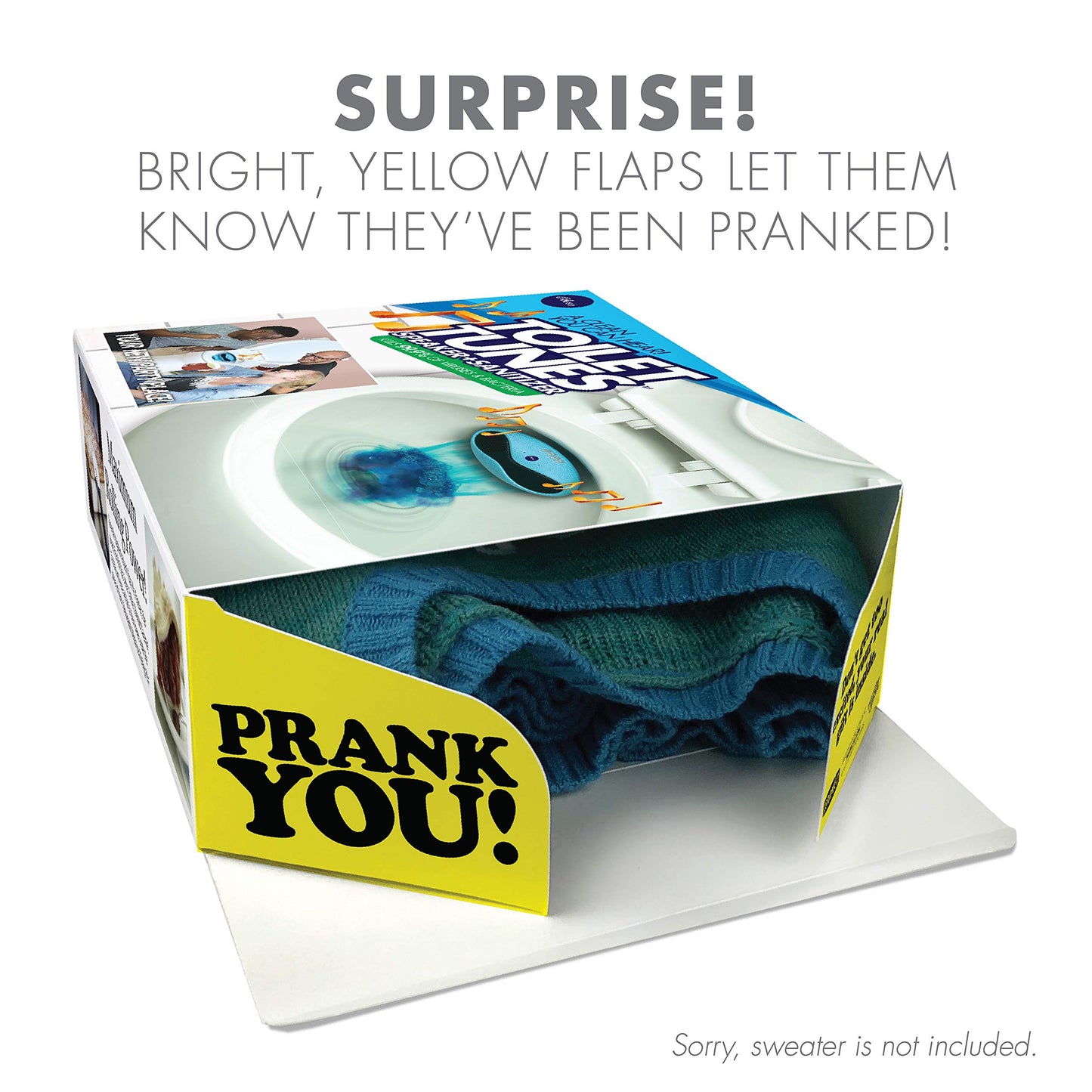 Prank-O Original Prank Gift Box, Wrap Your Real Present In A Funny Authentic Prank-O Gag Present Box, Novelty Gifting Box For Pranksters, Christmas Gift Wrap, Shark Tank Box (Toilet Tunes)