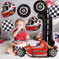 Stcomart 8 Pcs Race Car Party Decorations, Black Number 1 Balloon Checkered Balloons Tire Balloons For Boys 1St Birthday