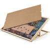 LAVIEVERT 1000 Piece Jigsaw Puzzle Board, Adjustable Wooden Cover, Portable Flannel Tabletop, Burlywood