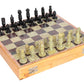 Stonkraft Handcarved Chess Board With Wooden Base - Stone Inlaid Work - Chess Game Board Set