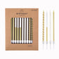 PHD CAKE Gold Metallic Long Thin Metallic Birthday Candles, Cake Candles, Party Candles, Party Decorations, Wedding Candles