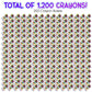 ArtCreativity Crayons Bulk Set - 200 Crayon Packs - 6 in Each Pack - 1200 Total - Crayons for Kids in Red, Orange, Yellow, Green