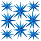 Toniful 8 Pcs Blue Star Foil Balloons Large Star Balloons Blue Explosion Star Mylar Balloons For Party Backdrop Christmas New Ye