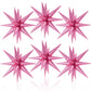 6PCS Star Balloons, 22Inch Large Pink Star Balloon Explosion Foil Balloons Cone Spike Balloon for Birthday Graduation Wedding An