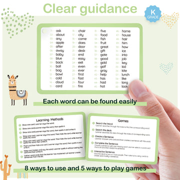 Wjpc 58 Cards, 116Pcs High Frequency Sight Words Flash Cards (Kindergarten), Phonics Learning Cards For Kids Ages 4,5,6 Years. Learn To Read, Write.