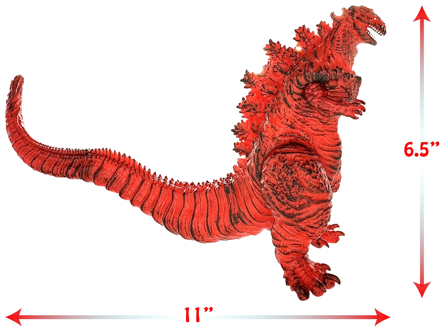 Twcare Set Of 2 Godzilla Legendary Fire Shin Figure Flaming King Of The Monsters Toys, Movable Joints Burning Action Movie Serie
