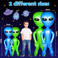 Zhanmai 4 Pcs 63 Inch 35 Inch Inflatable Alien Jumbo Alien Party Decorations Alien Balloon Inflate Alien For Halloween Party Favors(Green, Blue)
