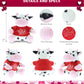 Dollibu I Love You Valentine Plush Cow - Cute Stuffed Animal With Red Shirt And Name Personalization Gift For Valentine'S Day, Birthday, Anniversary, Romantic Date - 6 Inches