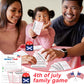 Syhood 4th of July Friendly Feud Game with Answer Buzzer  Patriotic Independence Day Feud Party Game  Fun Family Trivia Quiz Night for Party Office mature-themed Groups(Independence Day)