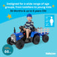 Kidzone 12V7AH enhanced Version w/EVA Treaded Tires Dual 35W Motors Boost Power Torque Remote Control Electric Tractor w/Trailer Toddler Ride On Toy 3-Gear-Shift  7-LED Lights Bluetooth  Dark Green