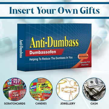 Gag Birthday Goft For Men Funny Joke Pill Box Prank Dumbass Joke Funny Gifts For Him Rude Gifts For Women Graduation Birthday An