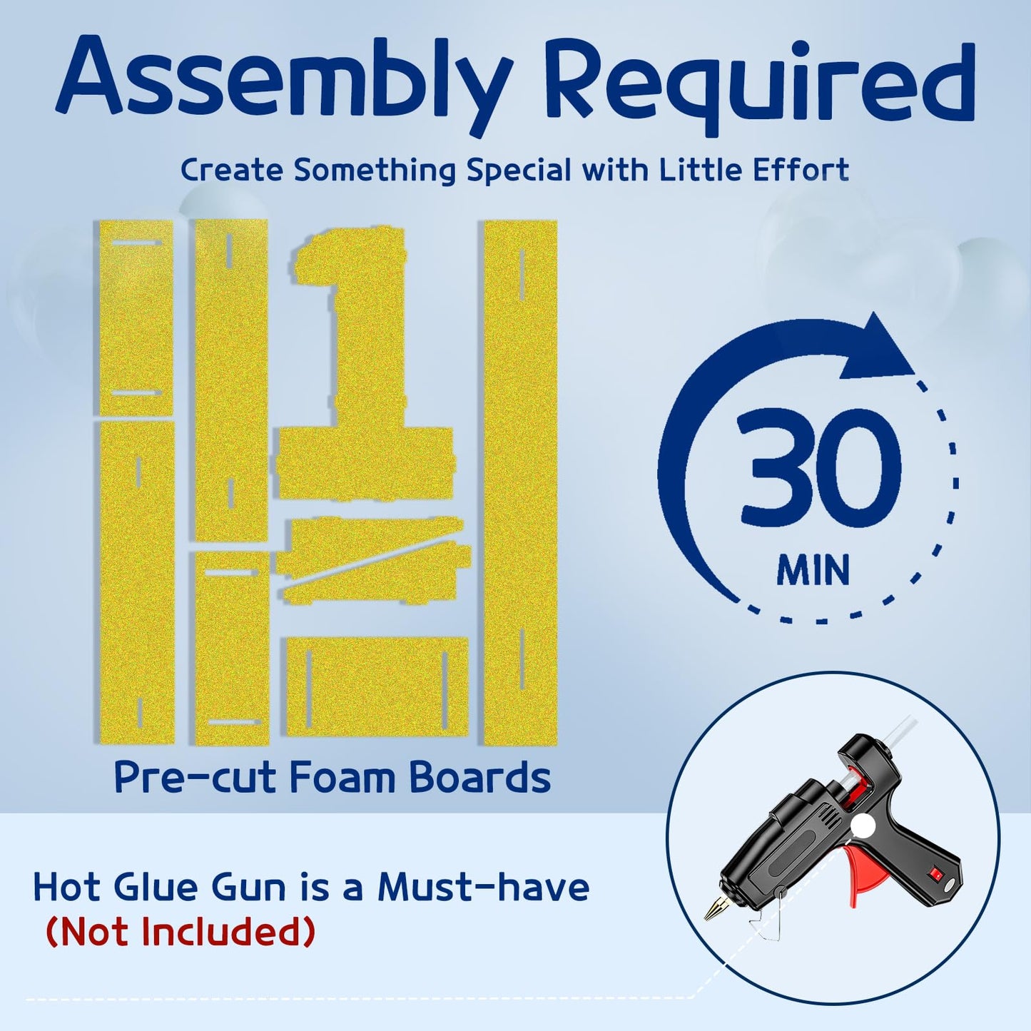 Imprsv Marquee Numbers Gold 1St-Birthday Decorations: Large 3Ft Light Up Number First Birthday Decoration For Boy Girl One Year