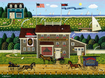 Buffalo Games - Charles Wysocki - Red Whale Inn - 1000 Piece Jigsaw Puzzle For Adults -Challenging Puzzle Perfect For Game Nights - Finished Size Is 26.75 X 19.75