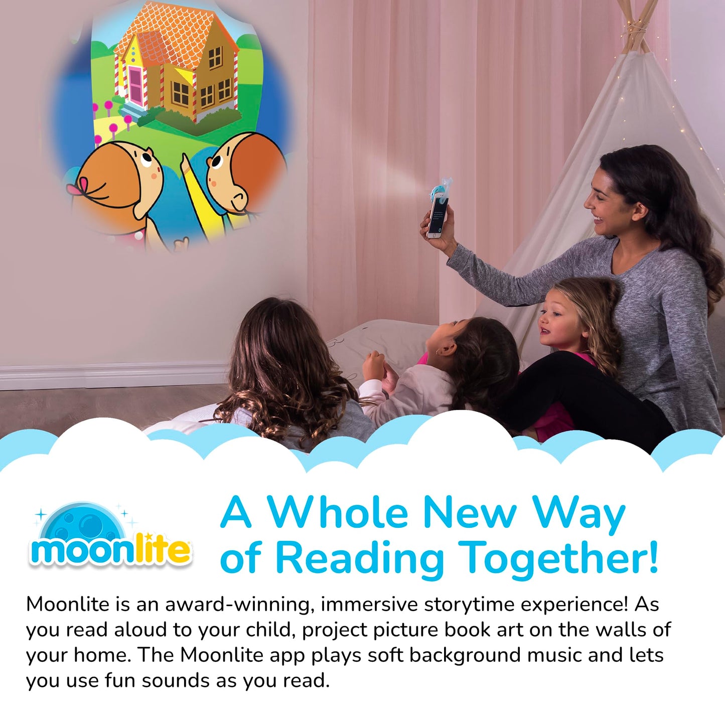Moonlite Storytime - Hansel & Gretel - A Magical Way To Read Together - Projector Sold Separately - Single Disc Pack For Kids & Toddlers - Learning Gifts For Kids Ages 12 Months & Up