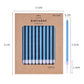 PHD CAKE 24-Count Blue Long Thin Metallic Birthday Candles, Cake Candles, Birthday Parties, Wedding Decorations, Party Candles
