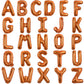 Toniful 52 Pieces 16 Inch Orange Letter A-Z Balloons,Custom Phrase Mylar Foil Alphabet Letter Diy Personalized Phrase Banner For