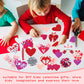 436 Pieces Valentines Day Felt Heart Craft Kit Assorted DIY Heart Ornaments Decorations with Pom-poms Cleaners Googly Eyes Gem