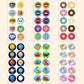 60 Sheets, 600 Stickers - Planet Solar System Stickers For Kids, 1.5''