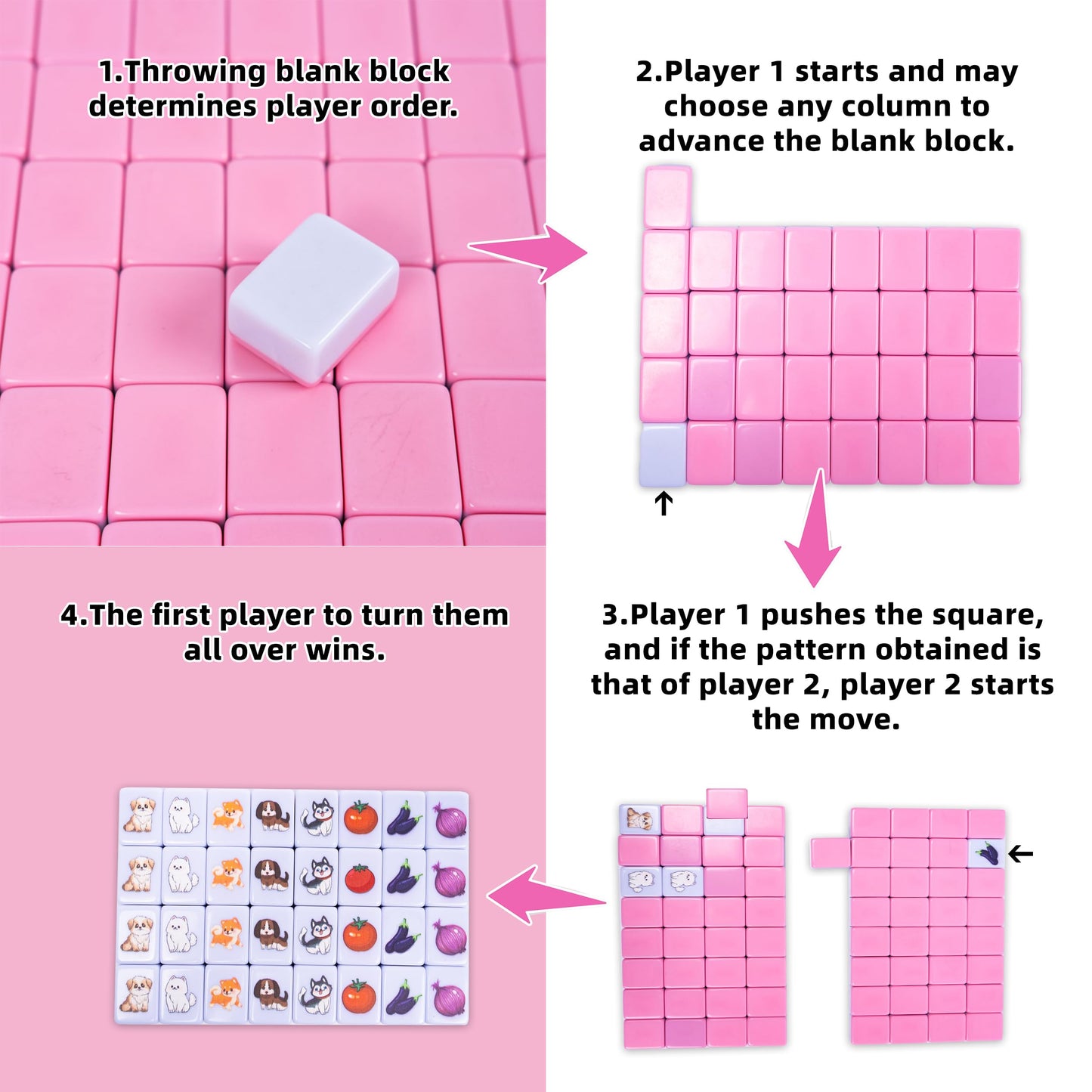 Drizzle 65 Tiles Seaside Escape Game Blocks 30Mm - Instruction Manual Panda Bag - Mahjong Tile Game Sets