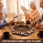 ropoda 6-Way Shut The Box Game - Wooden Dice Game for 1-6 Players, Vintage Style, Fun for Adults and Kids, Brown Color