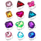 RICHNESS Adjustable Little Girl Jewel Rings Kids Gift Play Rings Multi Shapes Colorful Princess Pretend Jewel Rings Box Packed 1