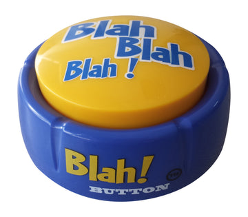 Talkie Toys Products Blah Button - 12 Hilarious Blah Sayings - Funny Talking Toy For Stress Relief & Laughs