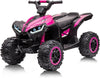 12V Kids Ride On Atv,Battery Powered Electric Four Wheeler With Music, Led Lights, High/Low Speed Modes, Usb Port, Treaded Tires