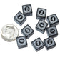 SmartDealsPro 10-Pack D6 Six Sides 16mm Dice Die for DND MTG PRG Wow Table Game Math Teaching (White Letter)