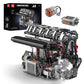 Mould King 10087 Inline-Four Engine Building Blocks Set, 1787 PCS Plastic Model Kit with Battery and Motor for Adults and Kids