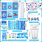 Colarr 161 Pcs Shark Party Favor Shark School Stationery Set Includes Gift Cup Notebook Pencil Sharpener Eraser Keychain Stamp S