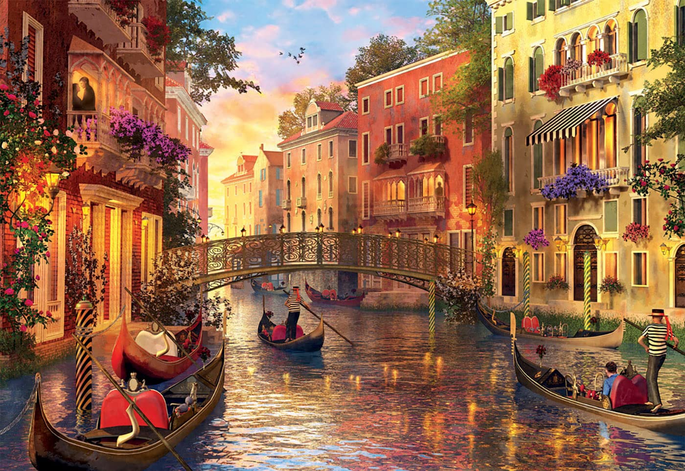 Educa Children's 1500 Piece Puzzle - Sunset in Venice, Cardboard, 8+ Years, Multicolor, Model 17124