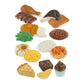 Melissa & Doug Food Fun Combine & Dine Dinners - Red - Realistic Play Food For Kids Kitchen, Pretend Play Food Set For Kids Ages