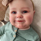 TERABITHIA 20 Inches Lifelike Premie Baby Size Reborn Baby Doll with Soft Weighted Body Feel Real Sweet Smiling Realistic Newborn Girl Doll  A Moment in My Arms  Forever in My Heart