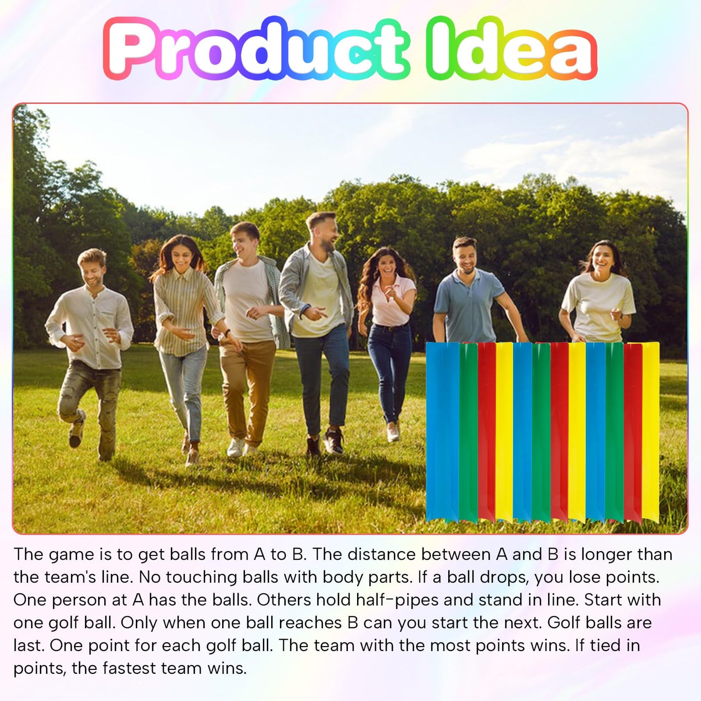 Yanacc Team Building Games Activities, Pipeline Kit Group Games, Ice Breaker, Teamwork Games, Field Day Outdoor Youth Sports