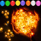 100pcs LED Orange Balloon Light Mini Tiny Led Lights, Small Round Led Ball Lamp for Paper Lantern Balloon Indoor Outdoor Party E