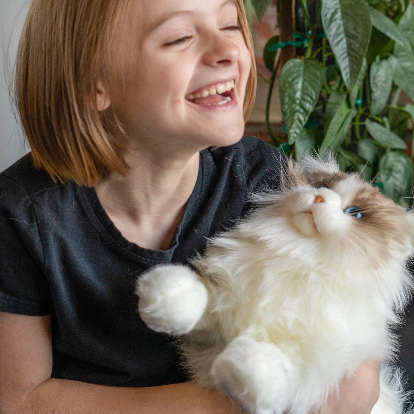 Chongker Weighted Stuffed Animals - Realistic Cat Stuffed Animal Soft and Cuddly Plush with Realistic Details for Kids and Cat Lovers 3LB