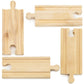 Conductor Carl Wood Train Track Expansion Packs| Compatible with Most Train Tracks| 3.5'' Straight Tracks -1 Count (Pack of 4)