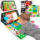 Beetoy Tummy Time Baby Mirror Toys With Black And White Pattern, High Contrast 3D Activity Play Crinkle Toys Baby Mirror For Newborn 0 3 6 Months