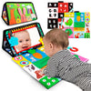 Beetoy Tummy Time Baby Mirror Toys With Black And White Pattern, High Contrast 3D Activity Play Crinkle Toys Baby Mirror For Newborn 0 3 6 Months