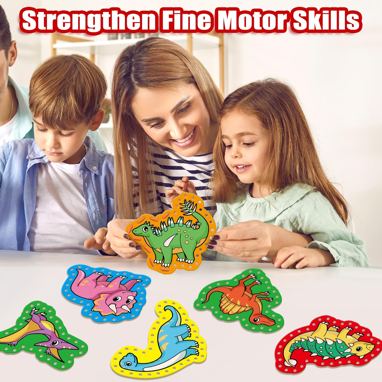 Quilinz Lacing Cards,Sewing Kit for Kids,Fine Motor Toys,Shoe Tying Practice,Classroom Must Haves,Manipulatives for Preschoolers